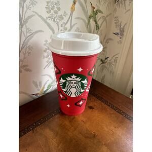 Starbucks Holiday Red Cup 2023 Christmas Collection 16 oz With Lid New Nice